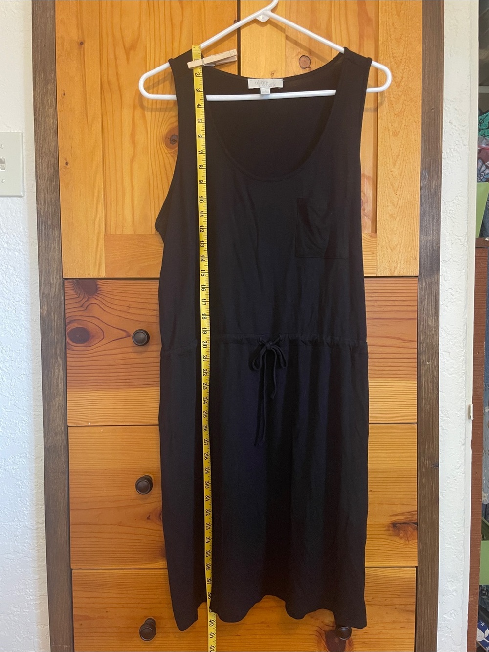 Sleeveless black tshirt romper or swimsuit coverup size L
